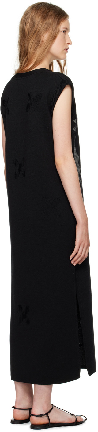 J.Kim Black Sangam Suzani Midi Dress