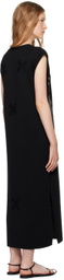 J.Kim Black Sangam Suzani Midi Dress