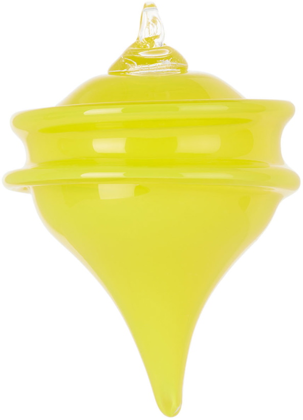 Photo: Sticky Glass Yellow Deflated Ornament