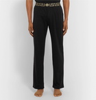 Versace - Stretch Cotton-Blend Pyjama Trousers - Black