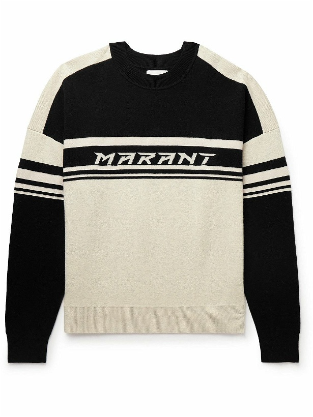 Photo: Marant - Colby Colour-Block Intarsia-Knit Sweater - Black