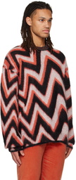 Paul Smith Orange & Black Zig-Zag Sweater