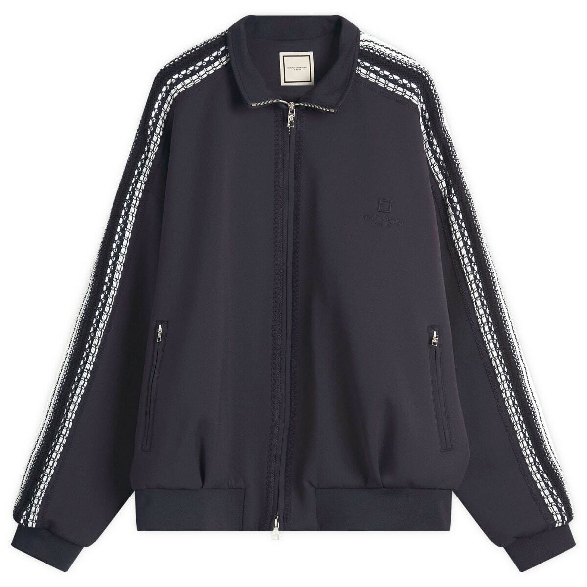 WOOYOUNGMI Black Tweed Zip-Up Jacket Wooyoungmi