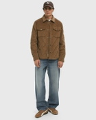 WOOLRICH CORDUROY ALASKAN SHIRT JACKET Brown Mens Overshirt