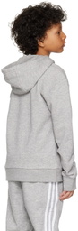 adidas Kids Kids Gray Trefoil Big Kids Hoodie