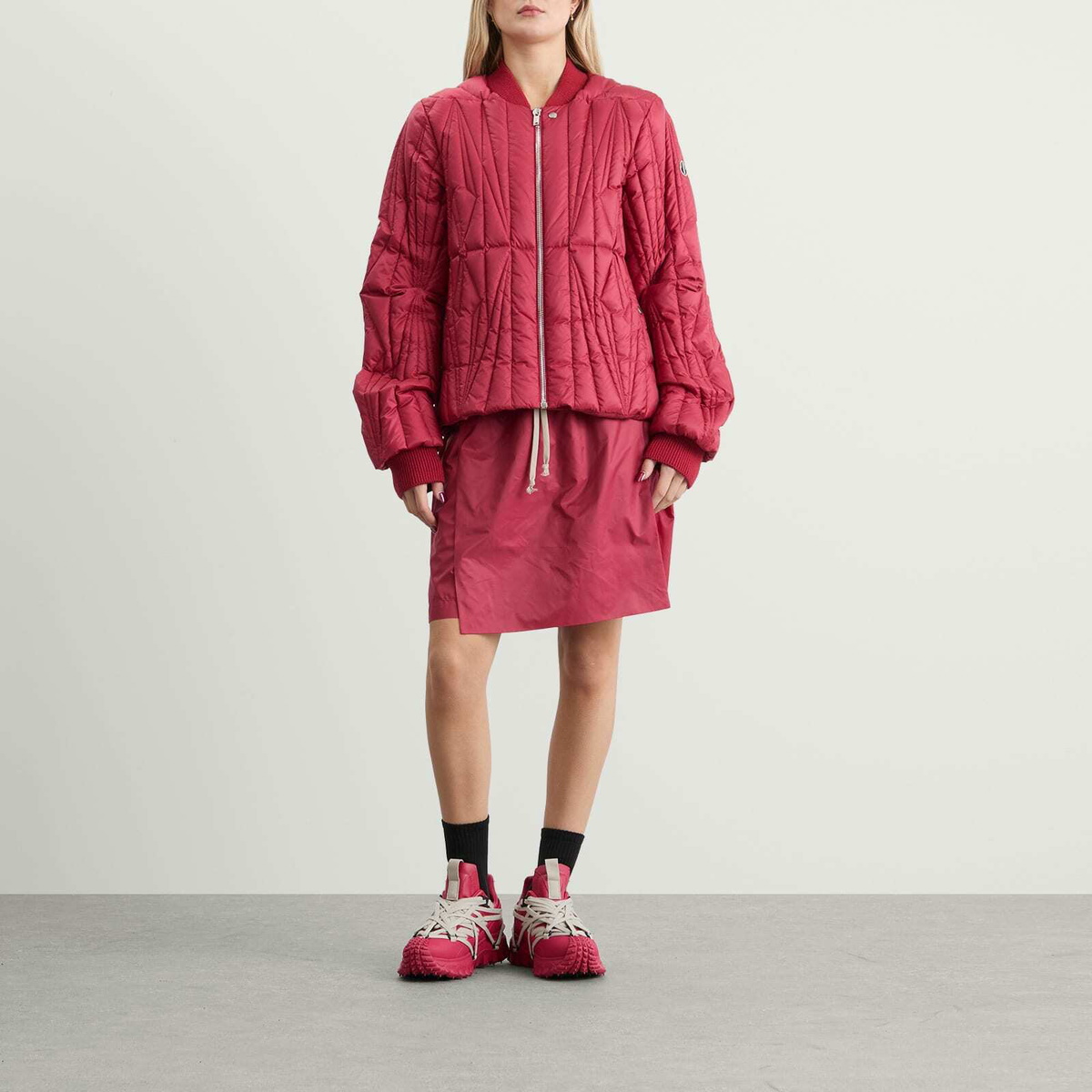 Rick Owens x Moncler Kiltshorts Drawstring Shorts in Carnelian