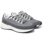 A.P.C. - Techno Homme Reflective-Panelled Suede and Nylon Sneakers - Gray