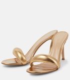 Gianvito Rossi - Bijoux 85 metallic leather mules