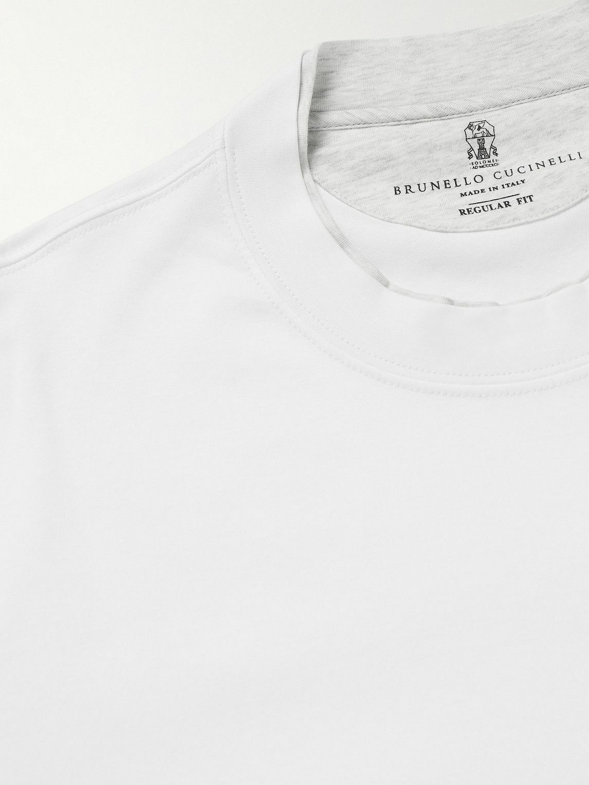 Brunello Cucinelli White Cotton T-Shirt main image 1