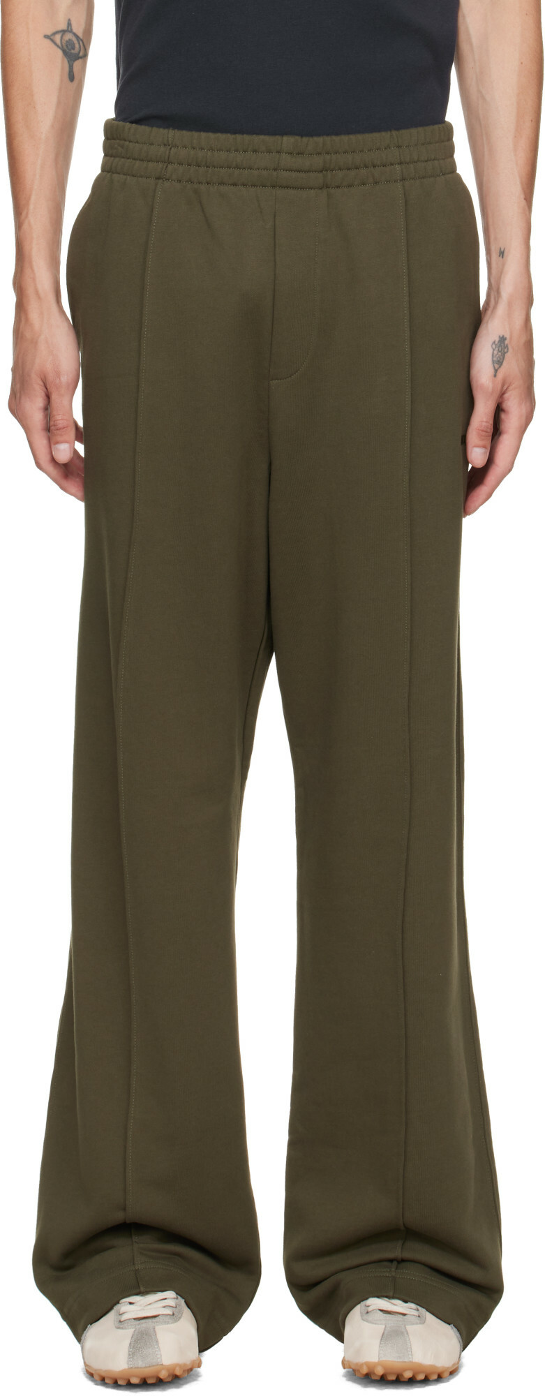 Helmut Lang Green Logo Sweatpants