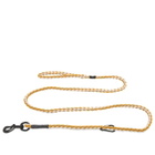 HAY Braided Dog Leash in Off-White/Ochre 