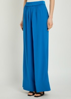 Joseph Cara Wide-leg Crepe Trousers Blue