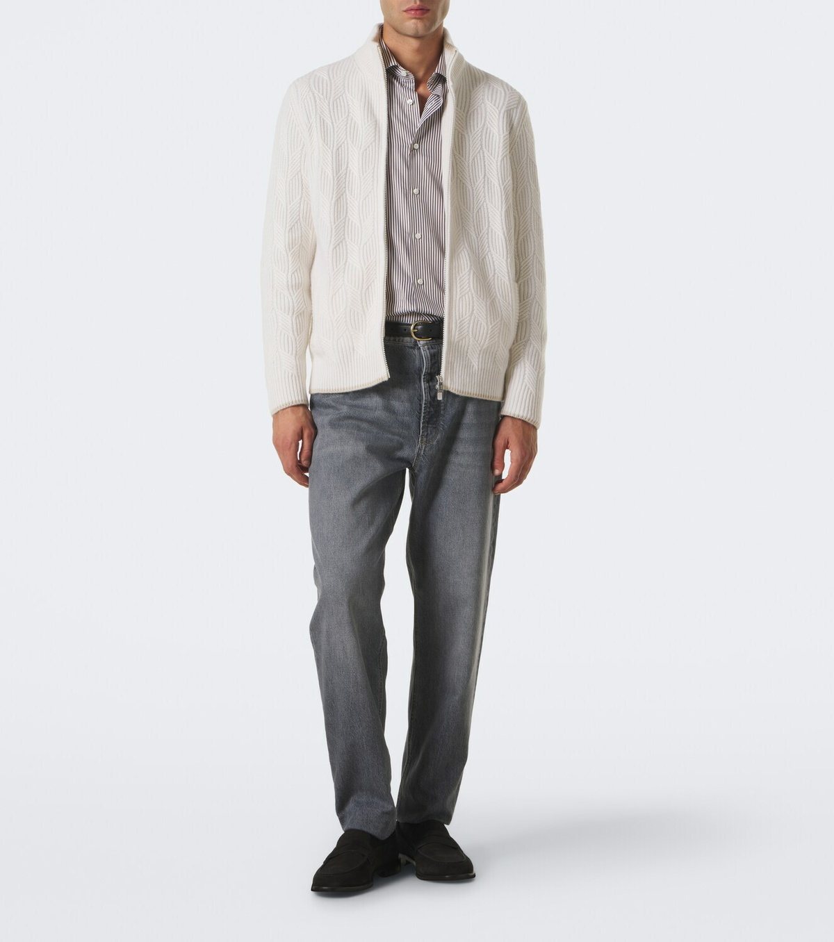 Fedeli Cable-knit cashmere cardigan