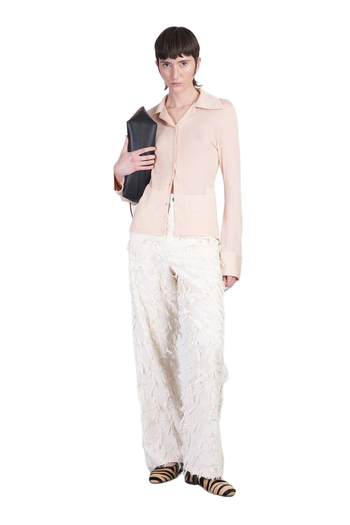 Séfr Jeans In Beige Cotton