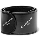 Balenciaga - Printed Leather Snap Bracelet - Black