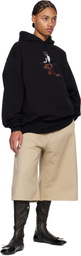 ABRA SSENSE Exclusive Black Printed Office Girl Hoodie