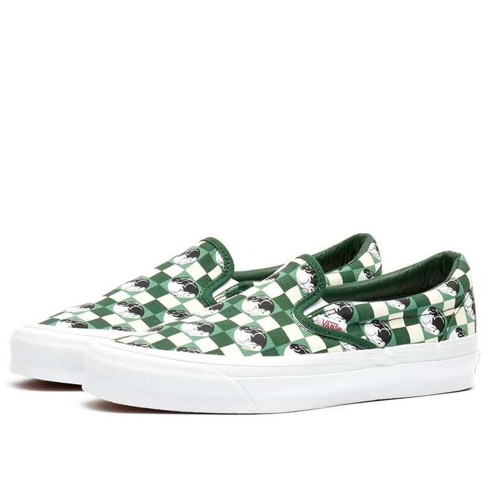 Photo: Vans Vault Men's UA OG Classic Slip-On LX Year of the Rabbit' Sneakers in Year Of The Rabbit Green