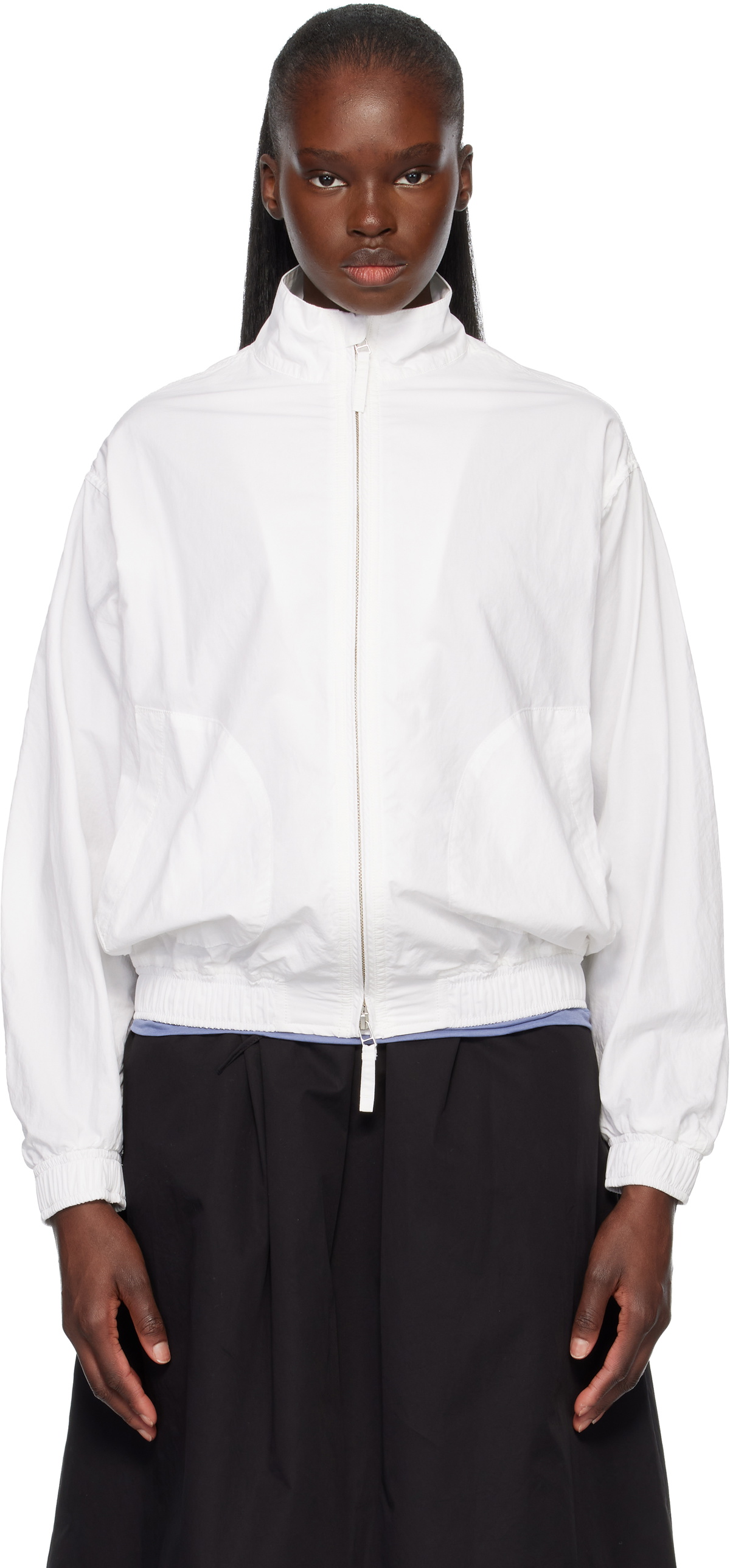 Nothing Written White Panny Harrington Jacket