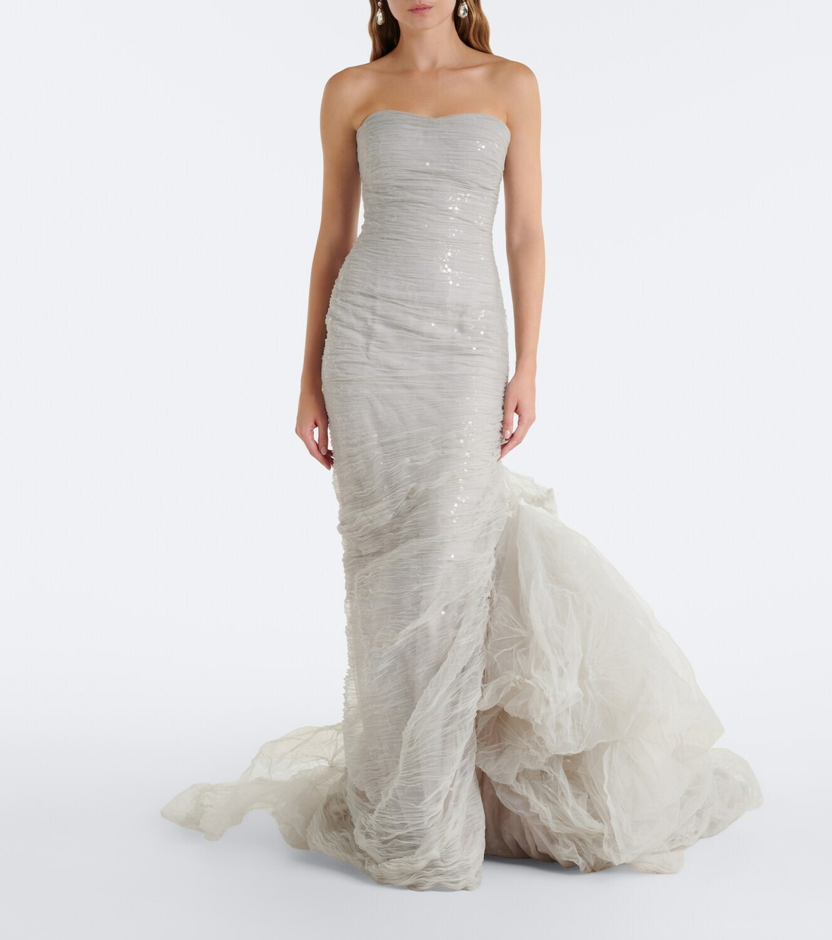 Marmar Halim Sequined bustier gown