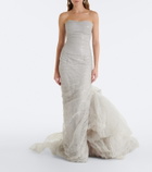 Marmar Halim Sequined bustier gown
