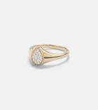 Yvonne Léon Chevalière Baby set of 2 9kt gold rings with diamonds