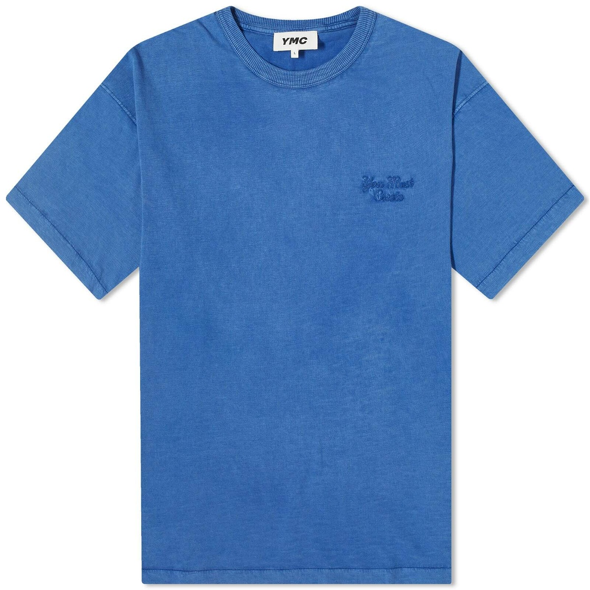 Photo: YMC Men's Tripe T-Shirt in Blue
