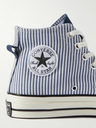 Converse - Chuck 70 Striped Canvas High-Top Sneakers - Blue