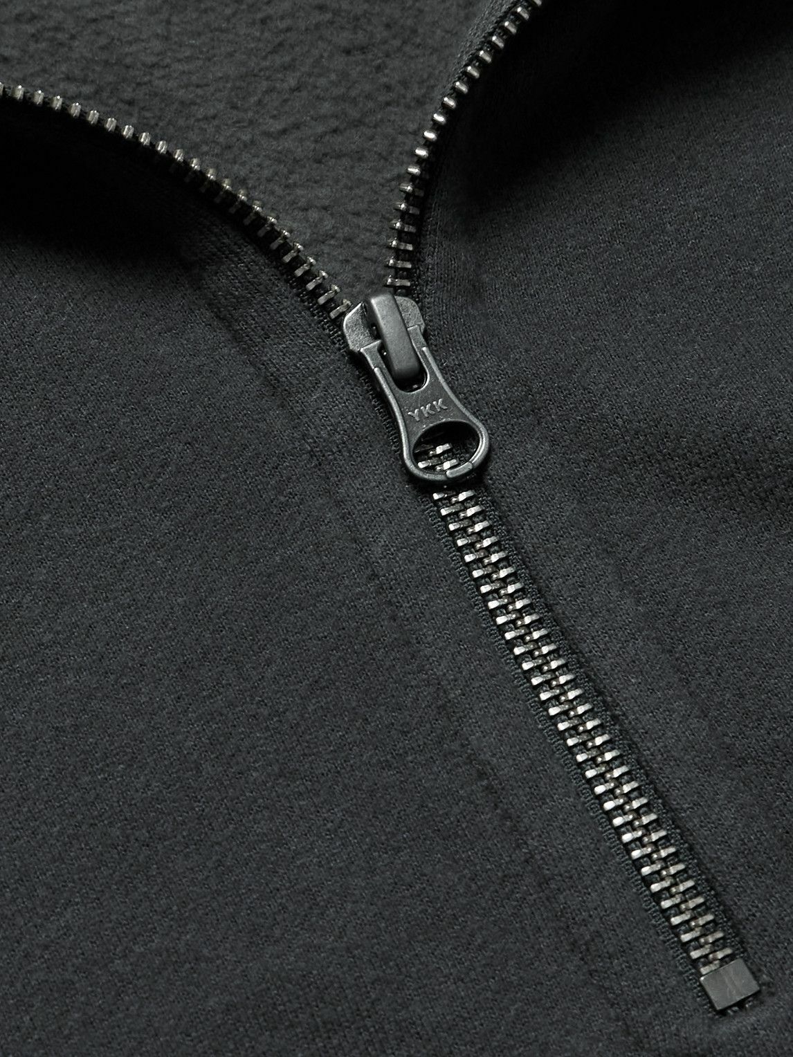 Hartford - Cotton-Blend Jersey Half-Zip Sweatshirt - Gray