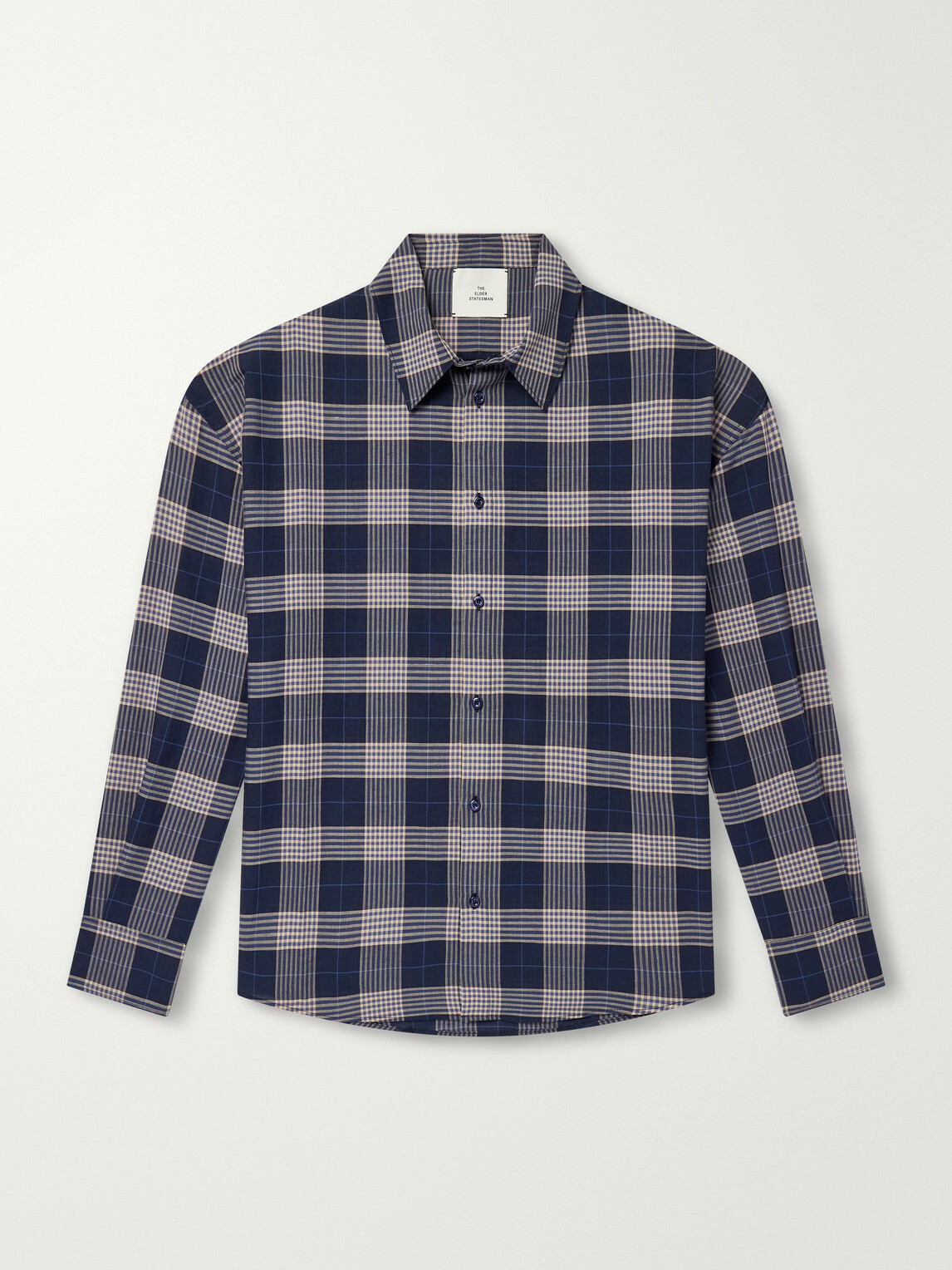 The Elder Statesman - Checked Cotton Shirt - Blue
