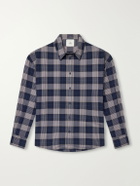 The Elder Statesman - Checked Cotton Shirt - Blue