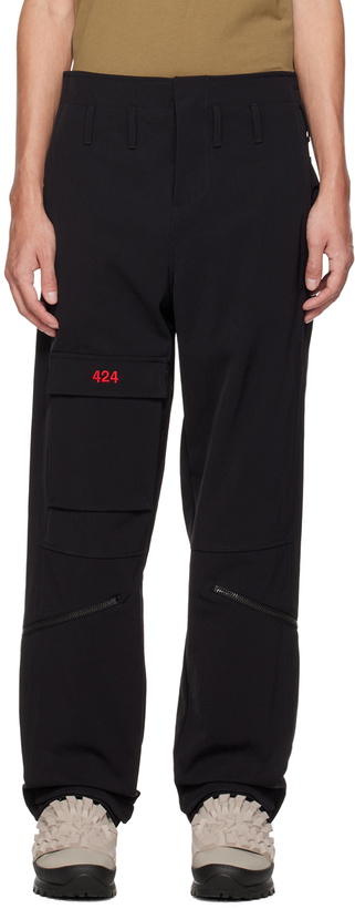 Photo: 424 Black Utility Cargo Pants