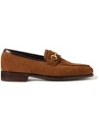 George Cleverley - Colony Horsebit Full-Grain Suede Loafers - Brown