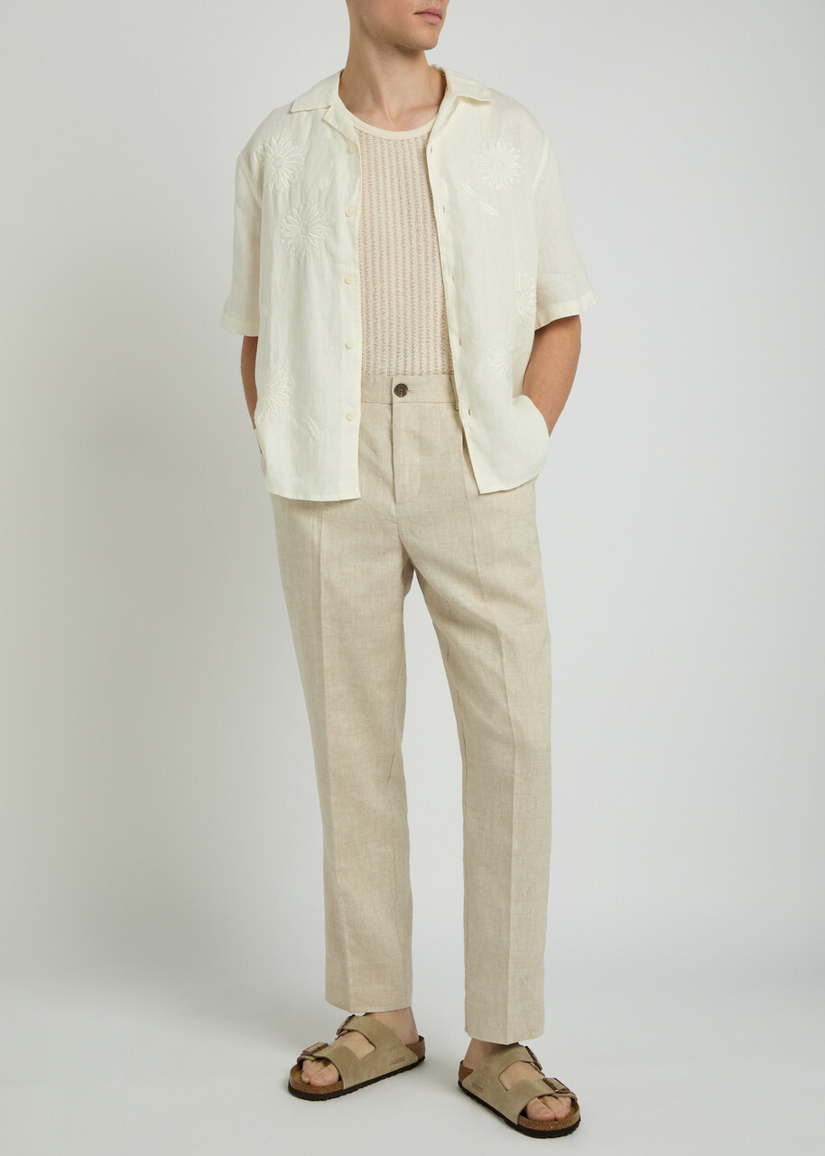 Wax London Prim Cotton-knit Vest Ecru