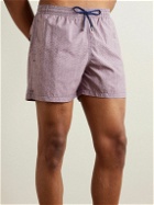 Canali - Straight-Leg Mid-Length Printed Shell Swim Shorts - Pink