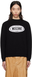 Moschino Black Oval Logo Sweater