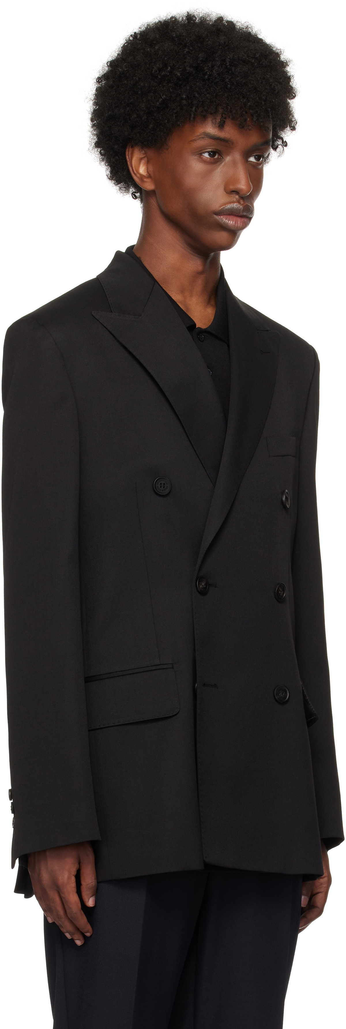 Golden Goose Black Double-Breasted Blazer