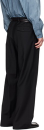 Sunflower Black Wide Pleated Trousers