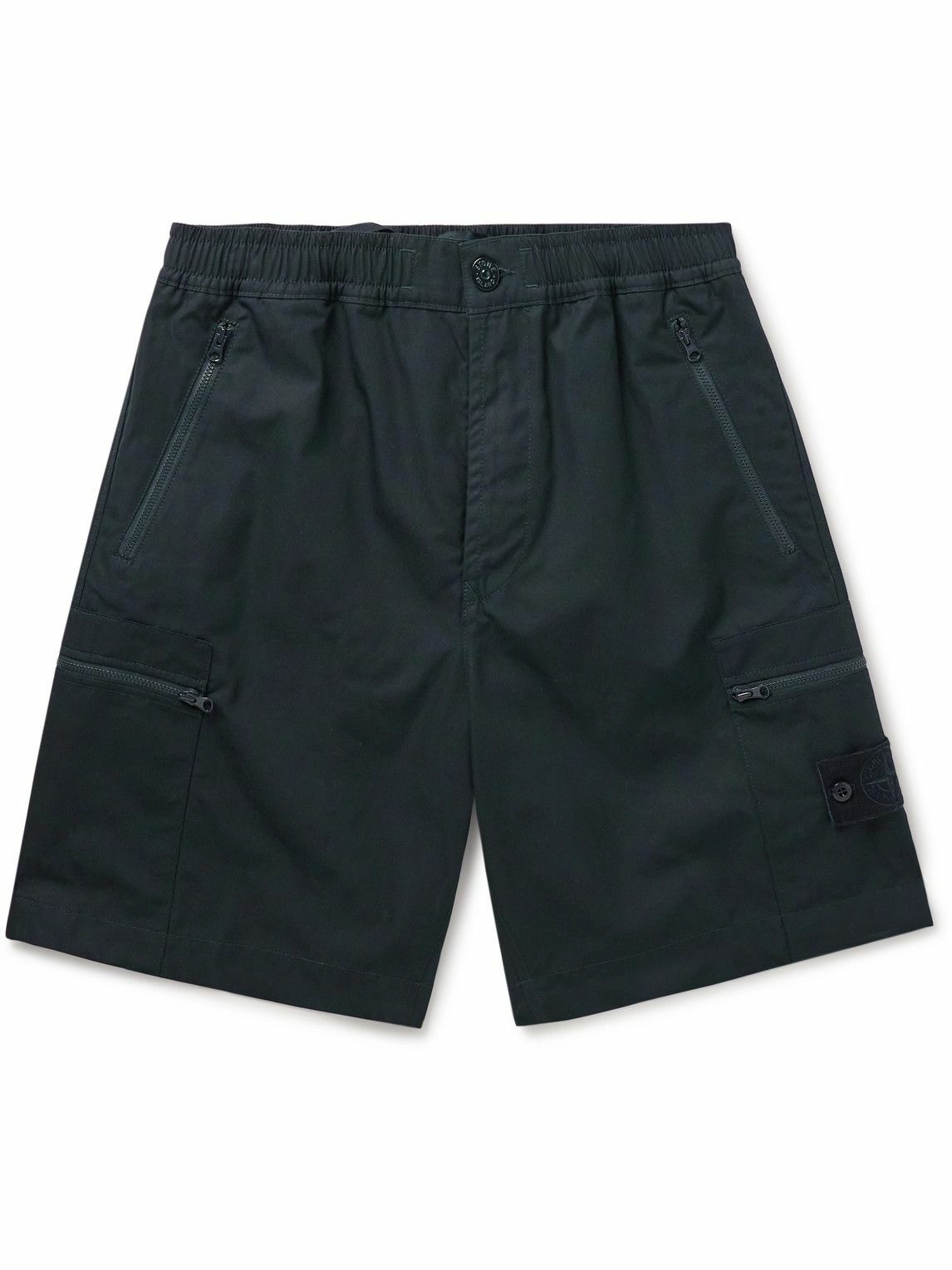 STONE ISLAND Straight-Leg Logo-Appliquéd Nylon Metal Cargo Shorts