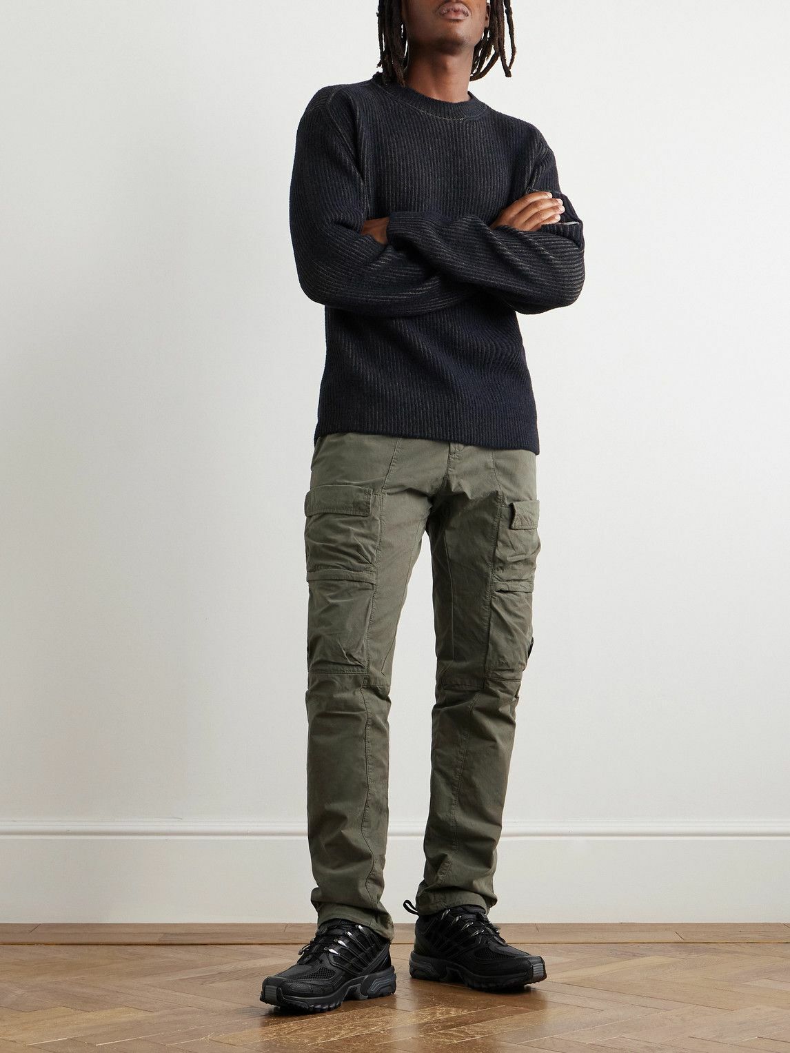C.P. Company - Straight-Leg Logo-Appliquéd Cotton Cargo Trousers - Green