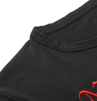 Heron Preston - Embroidered Printed Organic Cotton-Jersey T-Shirt - Black