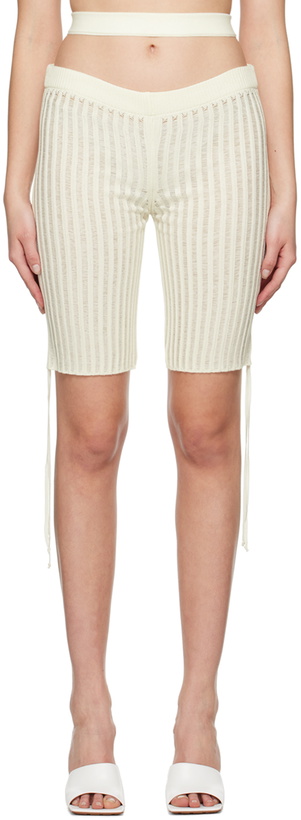 Photo: ANDREĀDAMO Off-White Floating Rib Shorts