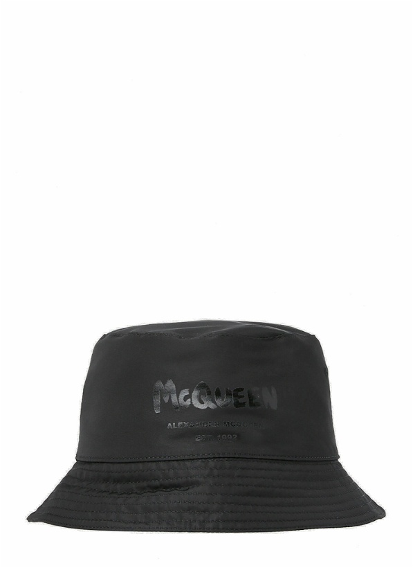 Photo: Alexander McQueen - Logo Graffiti Bucket Hat in Black