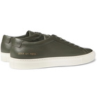 Common Projects - Achilles Pebble-Grain Leather Sneakers - Green