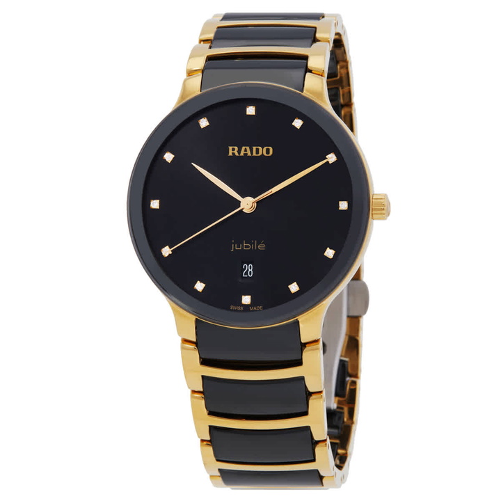 Photo: Rado Centrix Diamonds Quartz Black Dial Unisex Watch R30022742