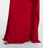 Taller Marmo Carrington caped crêpe cady gown