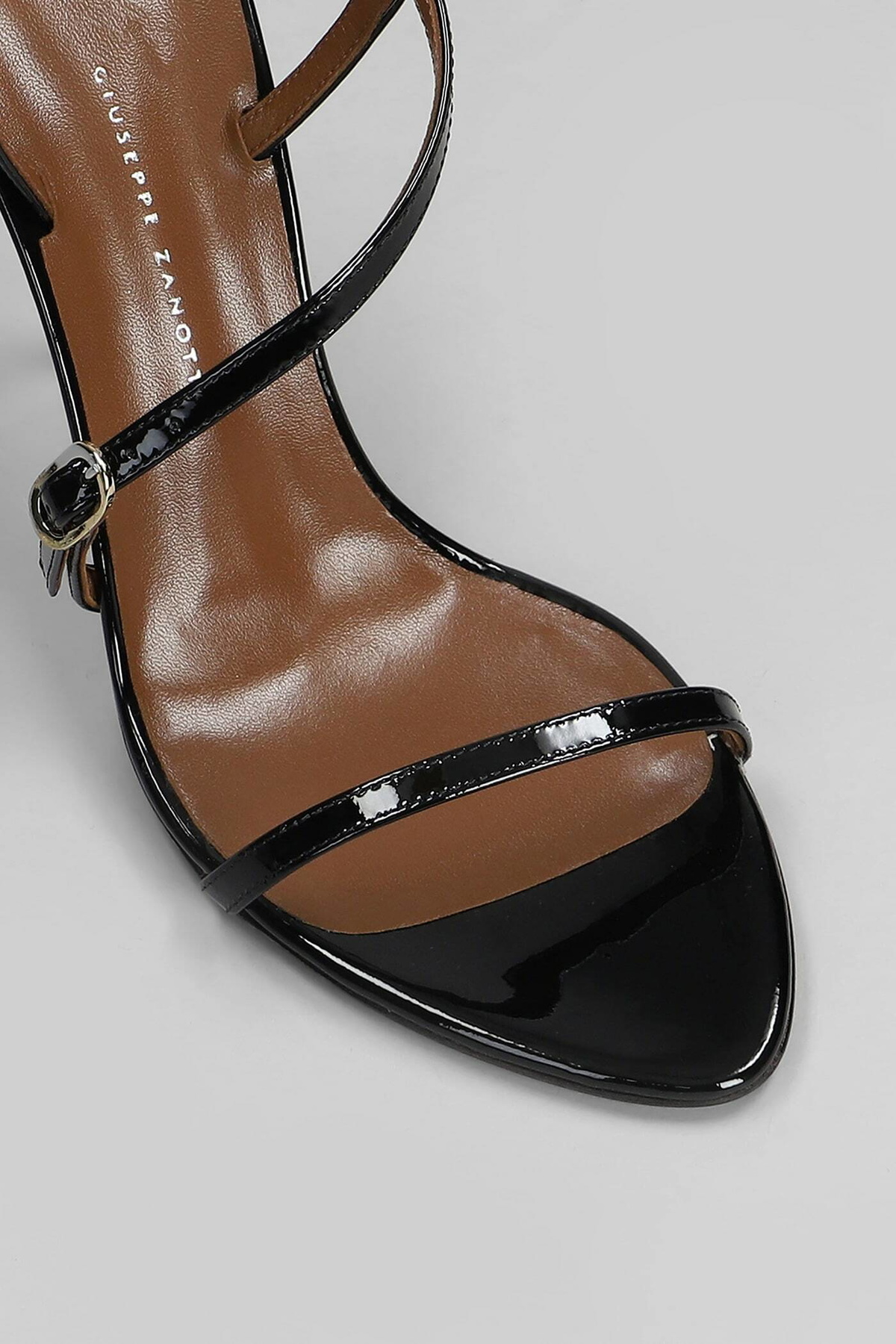 Giuseppe Zanotti Audrinette 105 Sandals In Black Patent Leather
