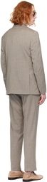 ZEGNA Taupe Notched Lapel Suit