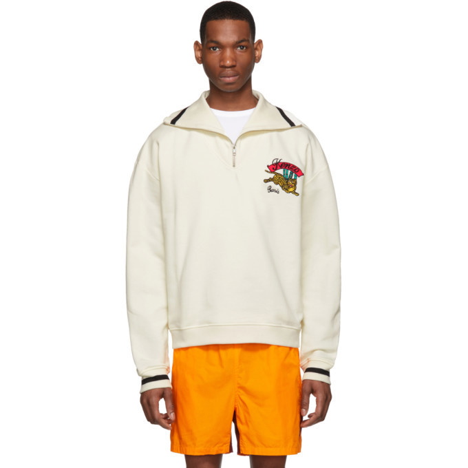 Photo: Kenzo Off-White Jumping Tiger Zip Pullover