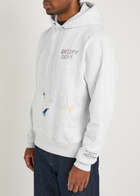 Gallery Dept. Paint Splatter-effect Cotton-blend Sweatshirt Grey