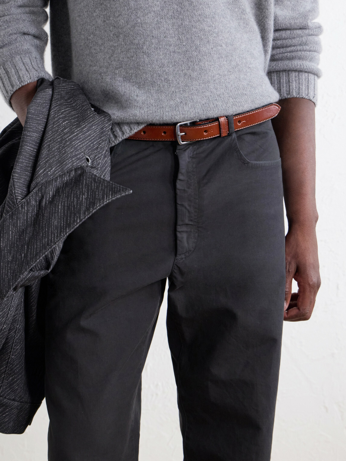 Yuketen - Stirrup 3cm Leather Belt - Brown